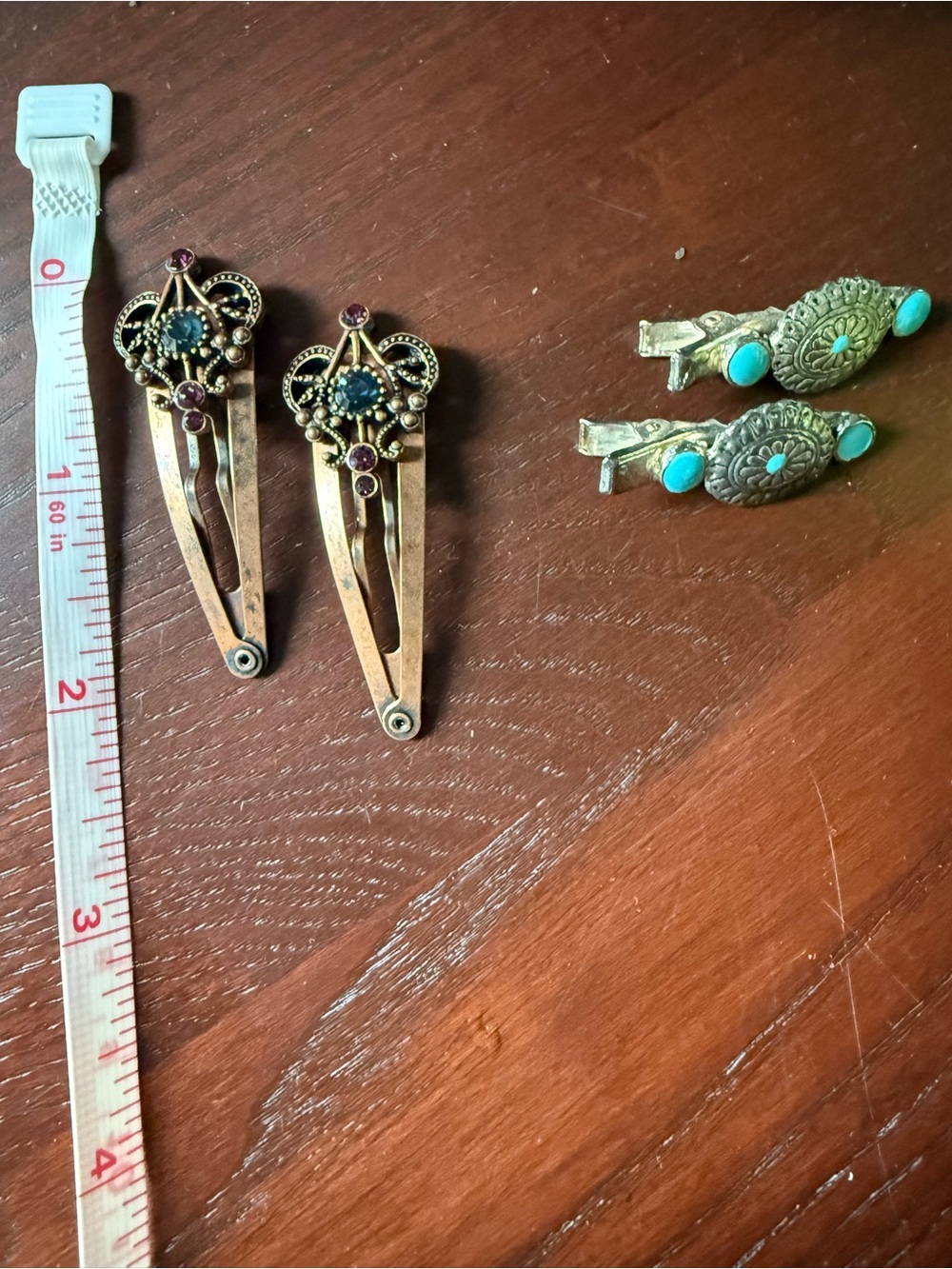 Hair clips. Two pairs